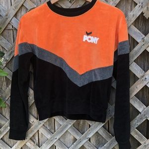 Forever 21 Color Block Long Crop-ish Sweater